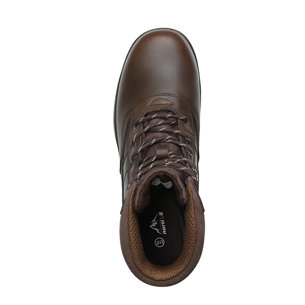Men's Steel-Toe Industrial Work Boots - BROWN - 5